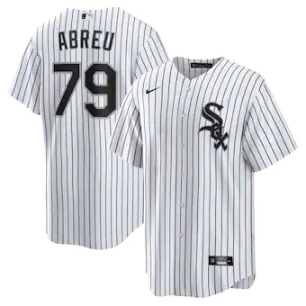 mens nike jose abreu white chicago white sox home replica p